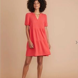 Marine Layer Jamie Crinkle Gauze Mini Dress M